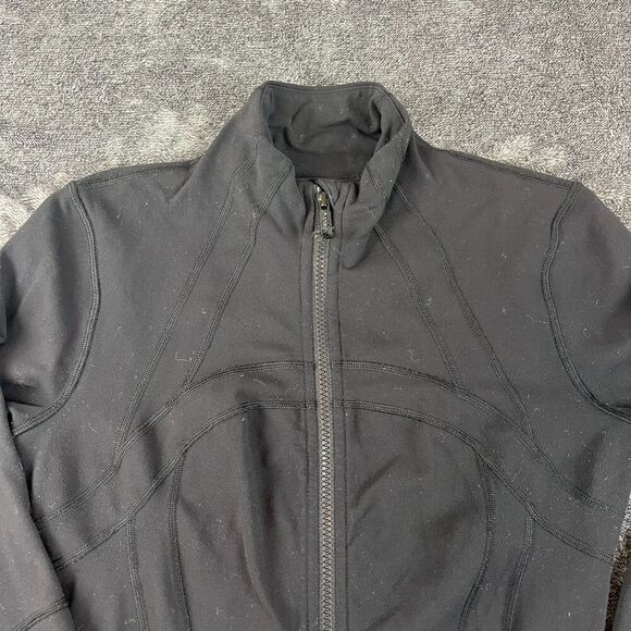 Lululemon Define Black Jacket Full Zip Square Dot Womens 6 W4AWLS Athletic *Read - Picture 2 of 12